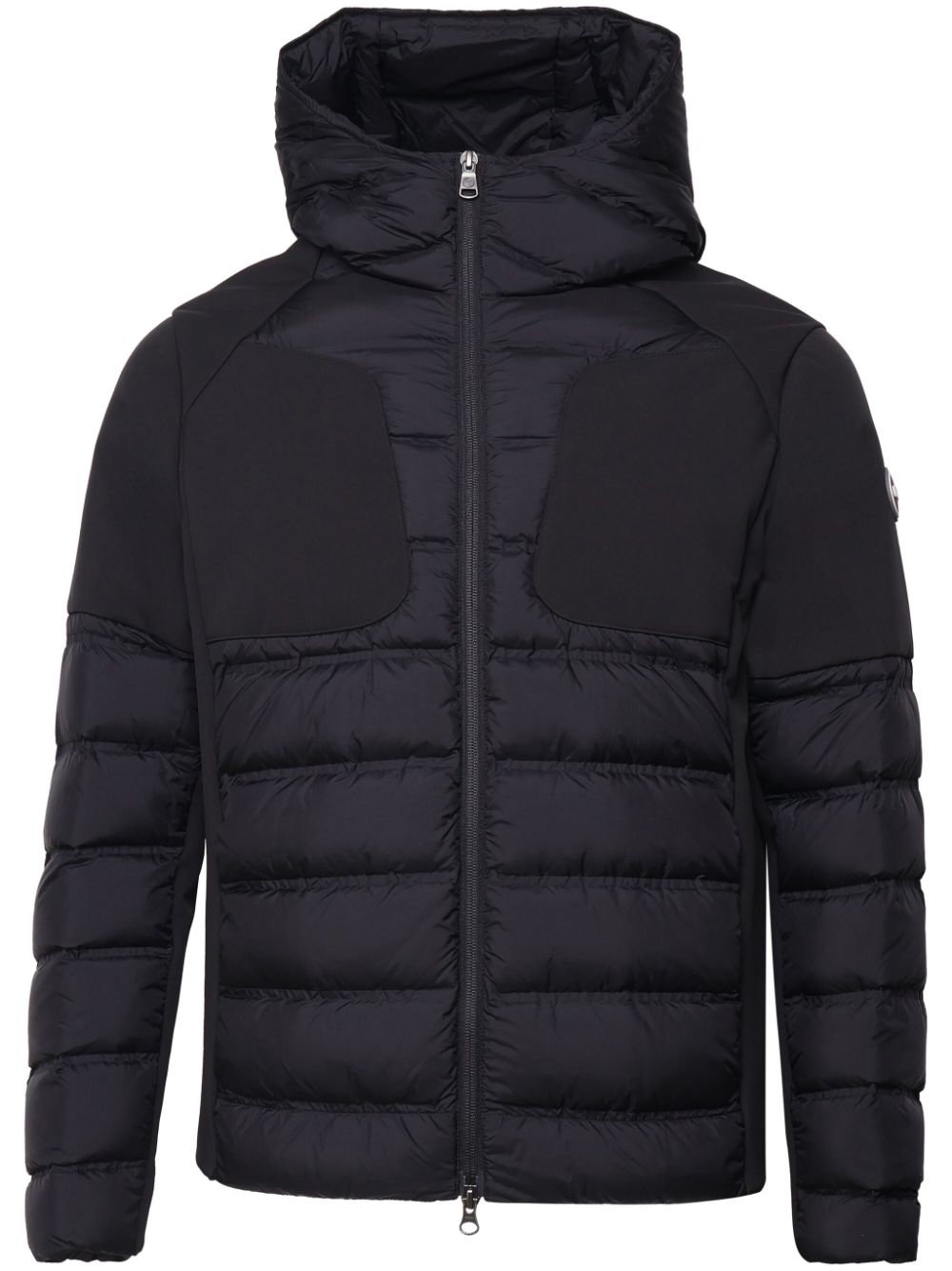 logo-appliqué padded jacket