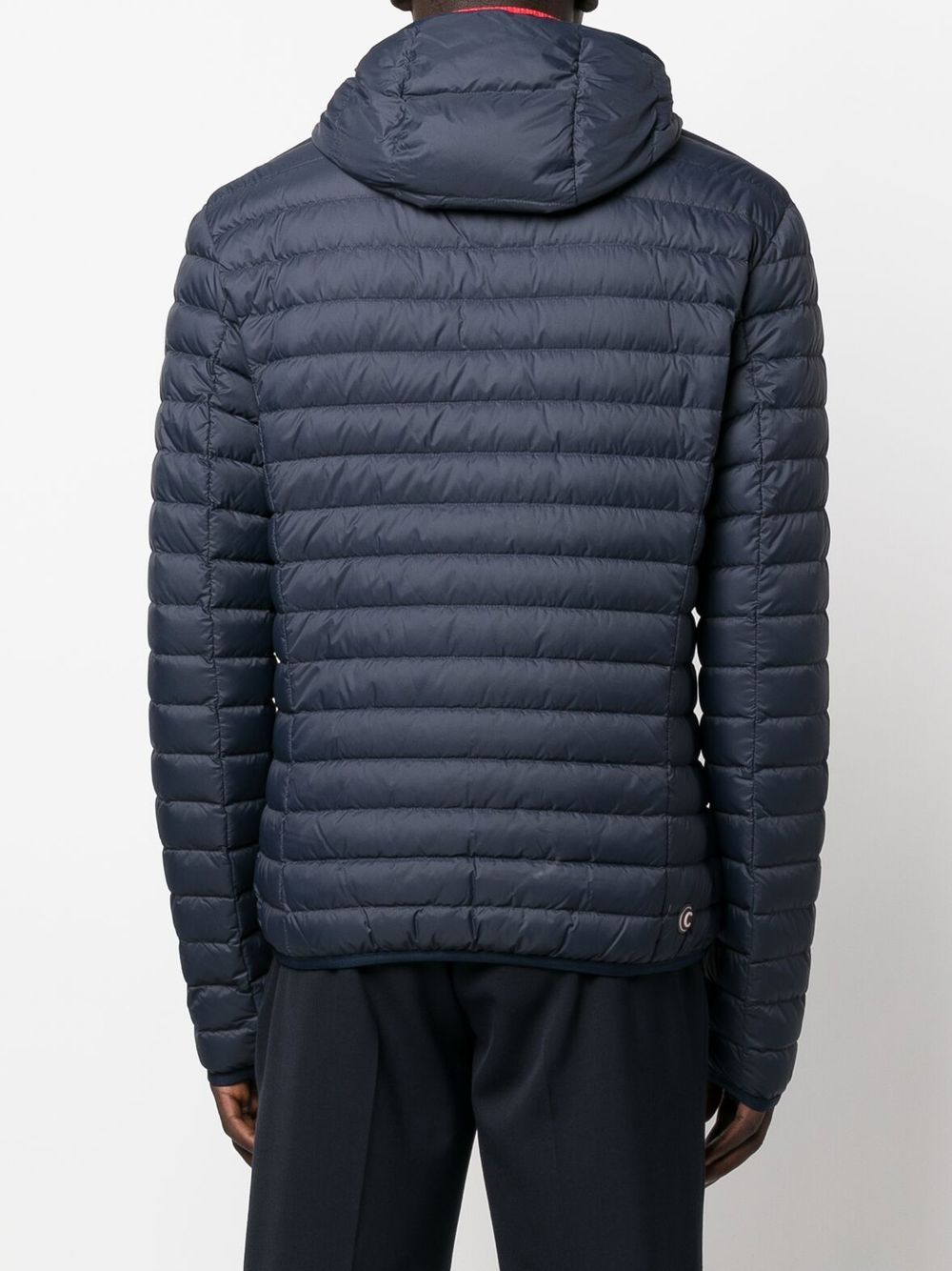 quilted hooded down jacket