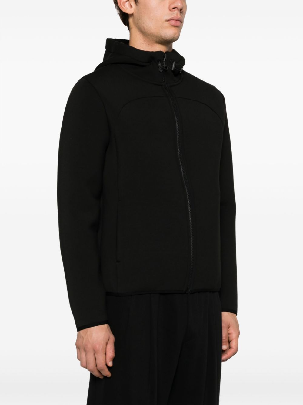 logo-appliqué zip-up hoodie