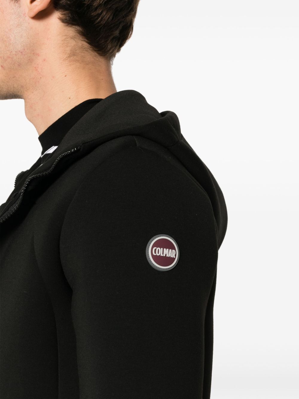 logo-appliqué zip-up hoodie