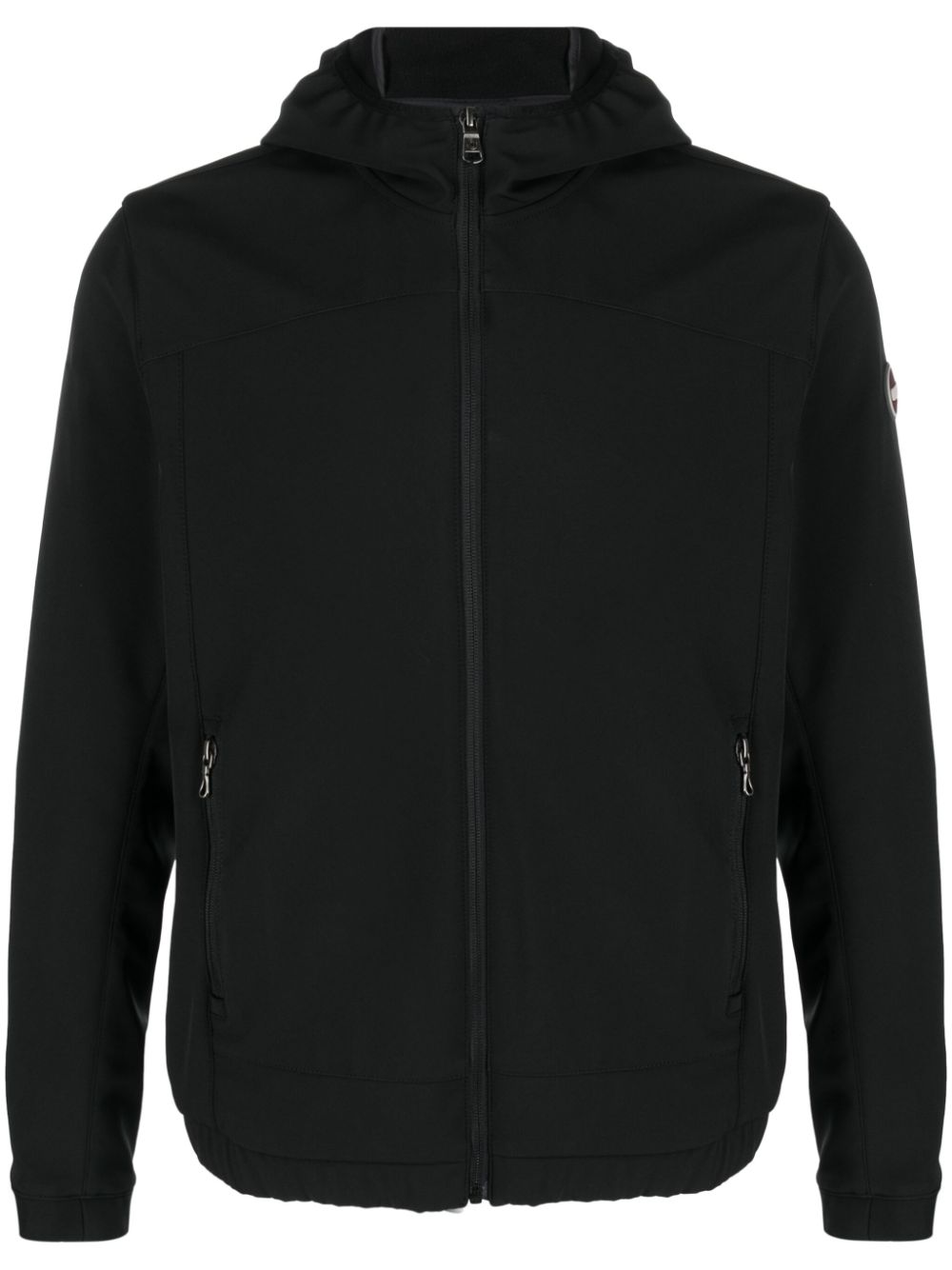 logo-patch hooded jacket