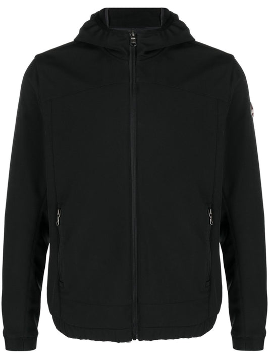 logo-patch hooded jacket