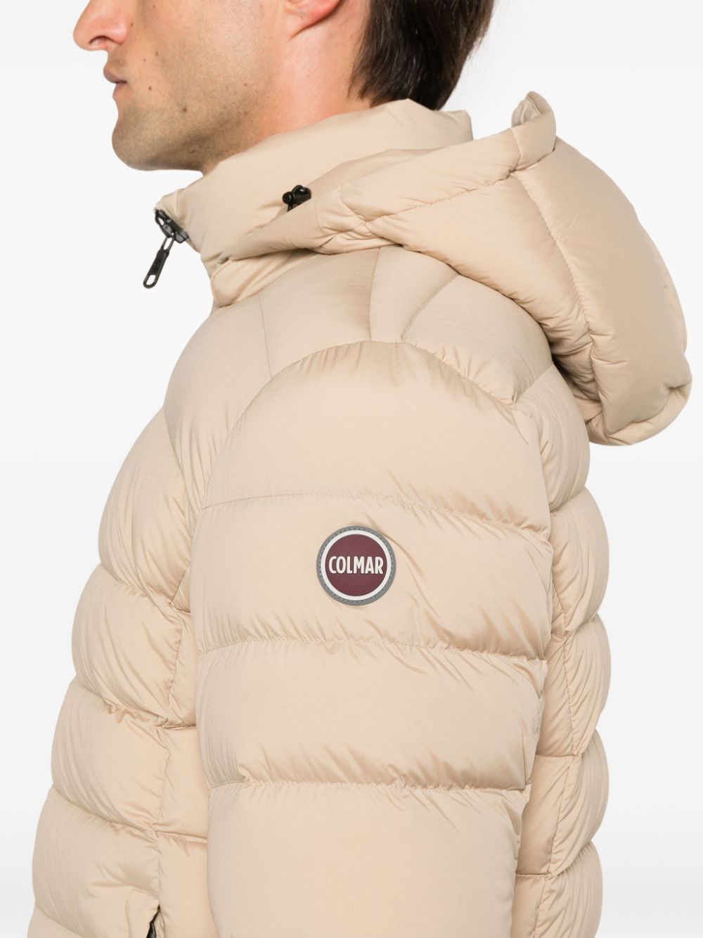 logo-patch padded jacket