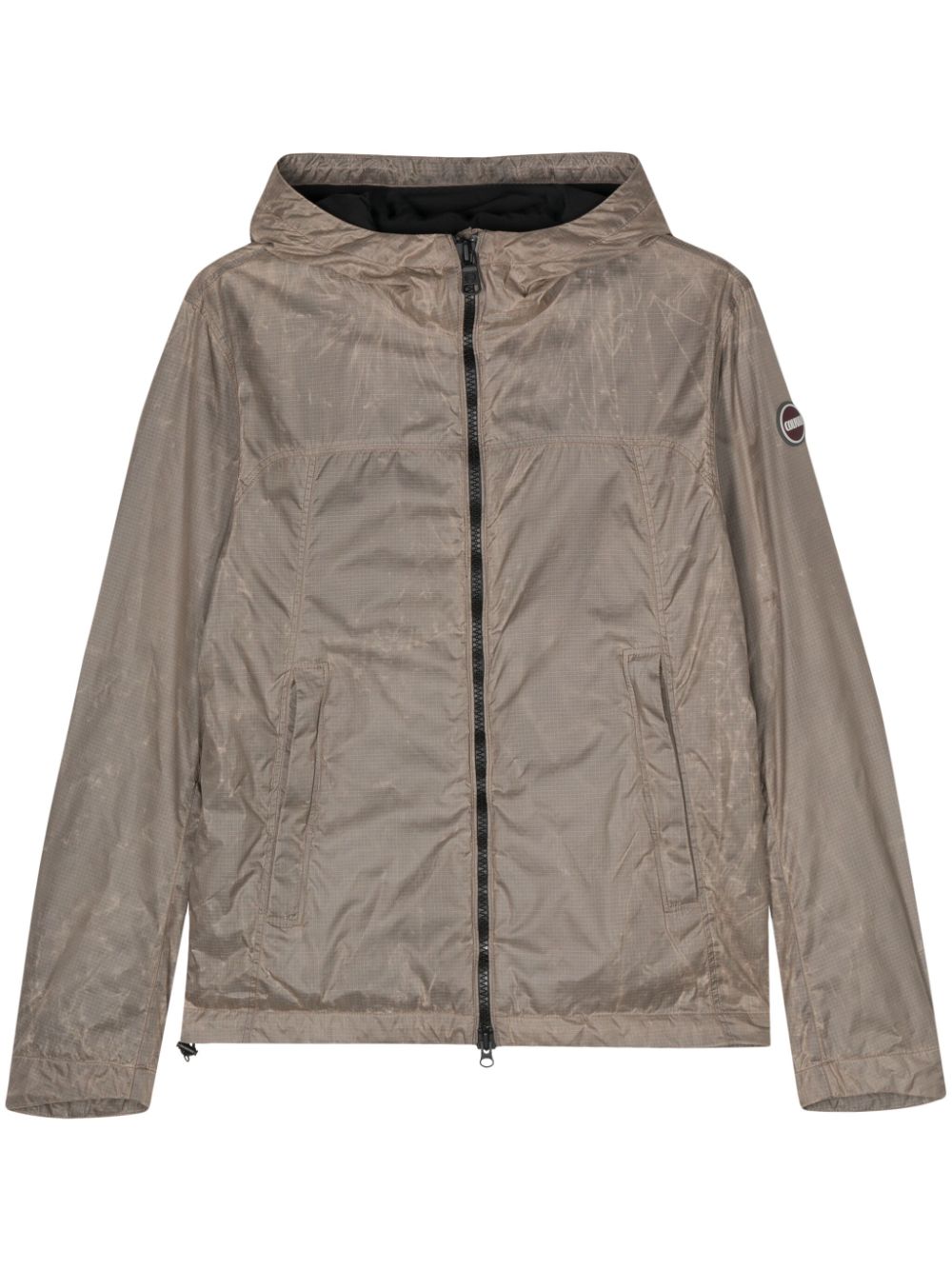logo-patch hooded jacket