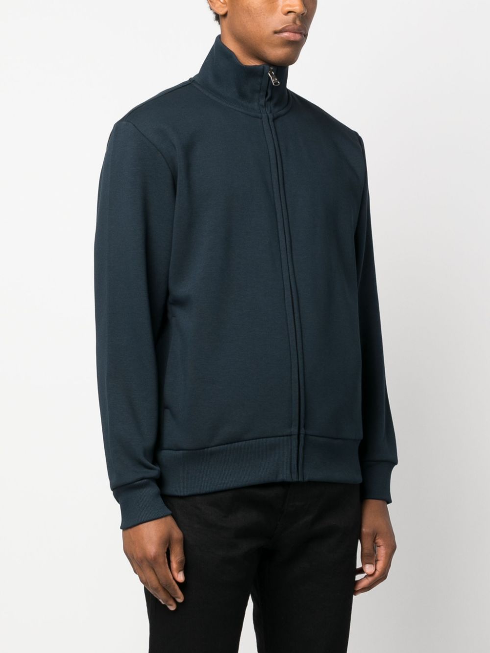 logo-patch zip-up sweatshirt