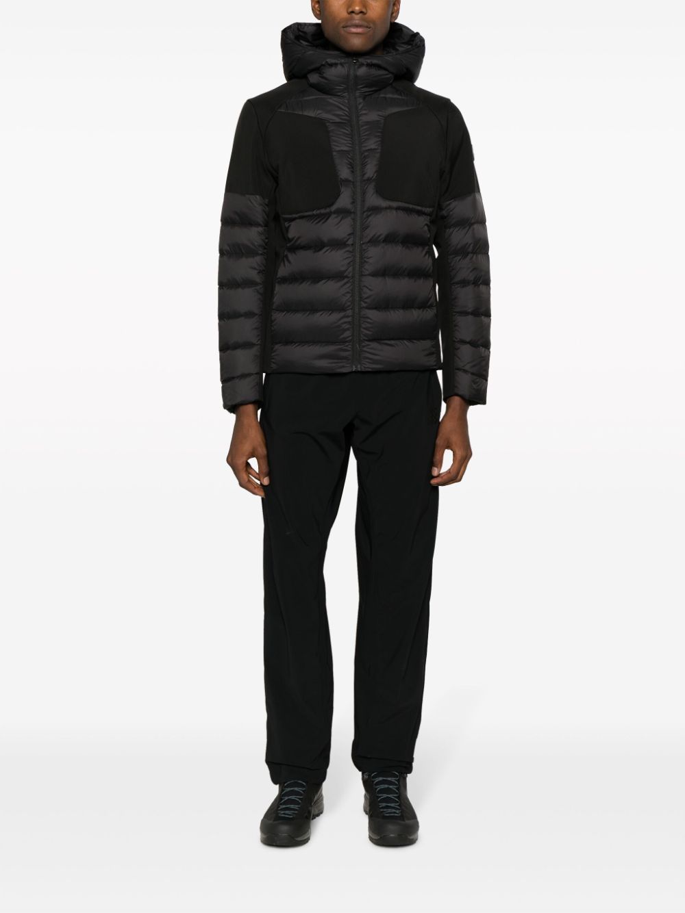 hooded zip-up padded jacket
