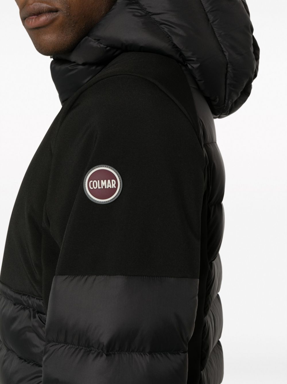 hooded zip-up padded jacket