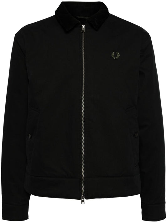 veste bomber zippée avec logo brodé