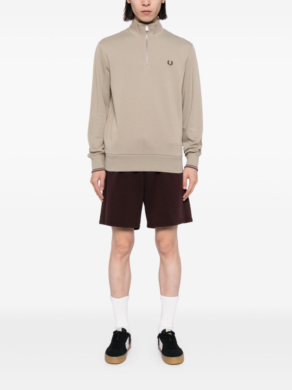 logo-embroidered high-neck sweater