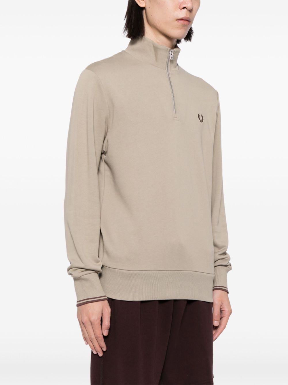 logo-embroidered high-neck sweater