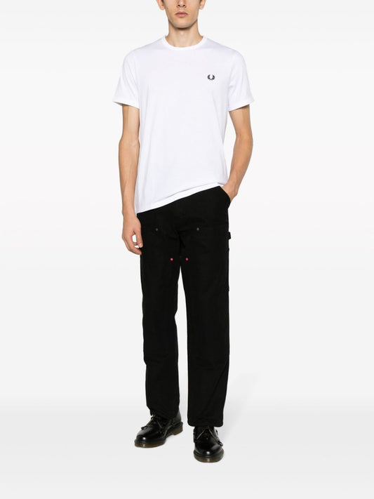 logo-embroidered cotton T-shirt