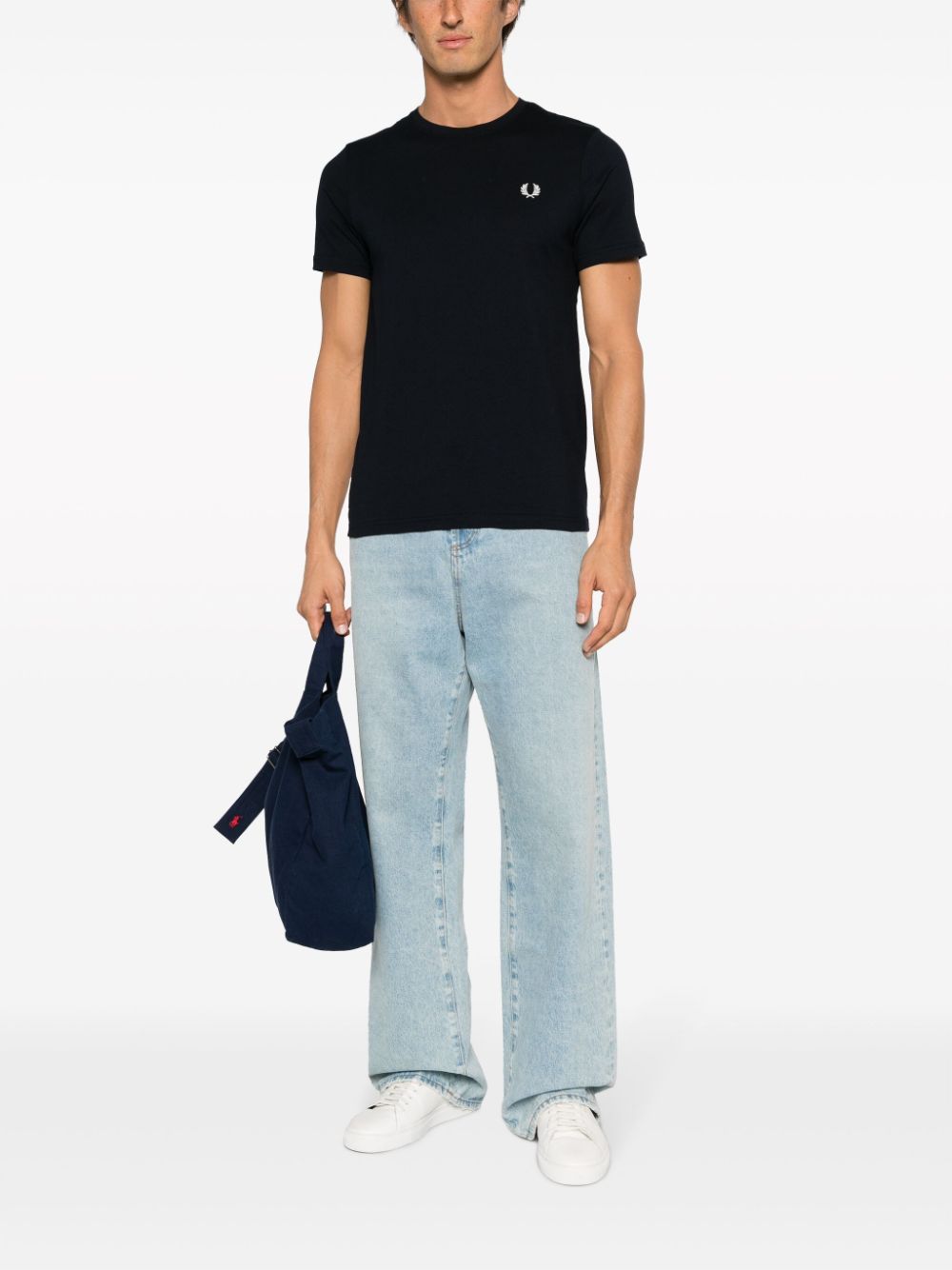 logo-embroidered cotton T-shirt