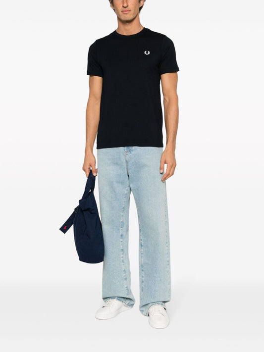 logo-embroidered cotton T-shirt