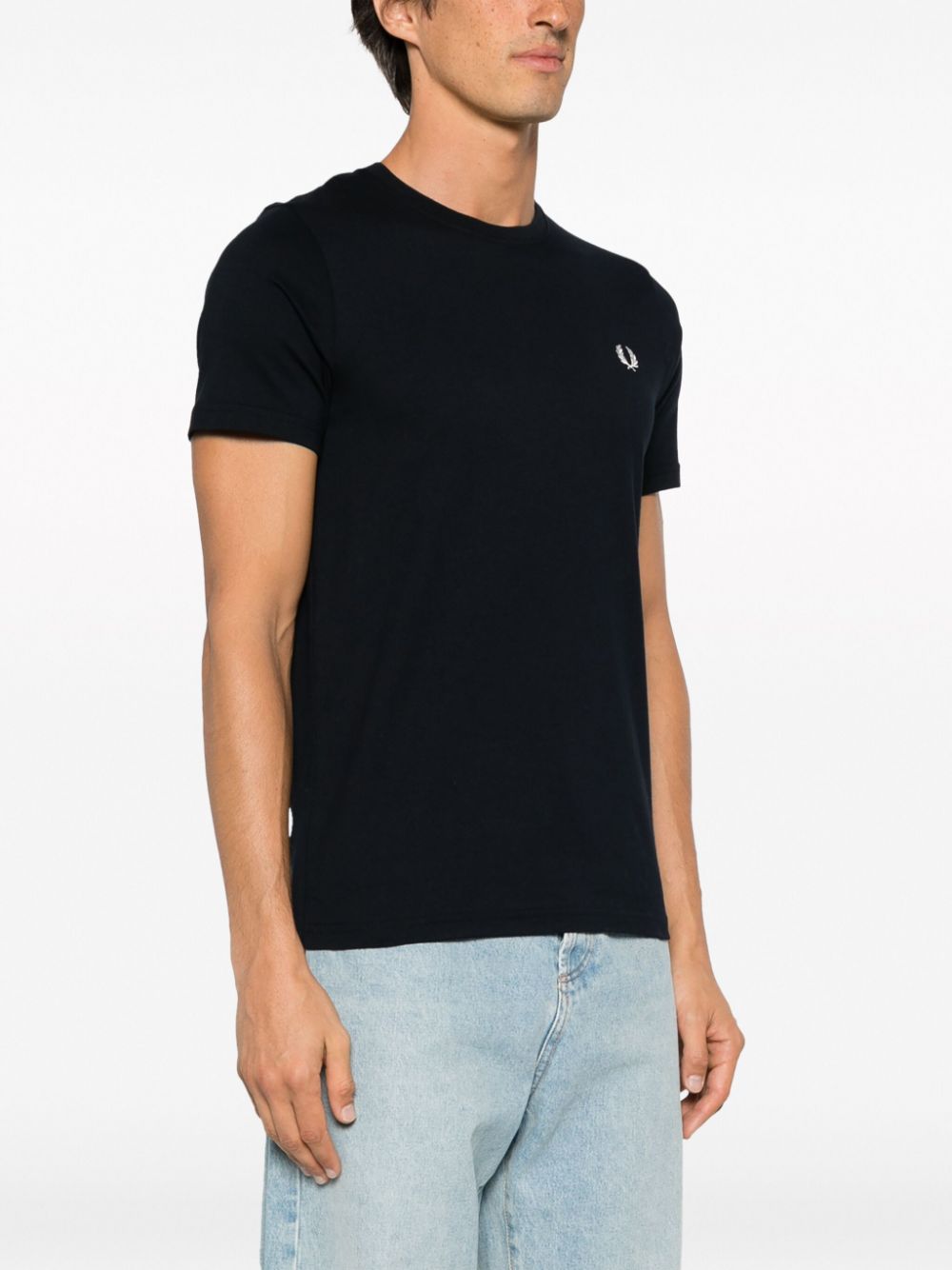 logo-embroidered cotton T-shirt