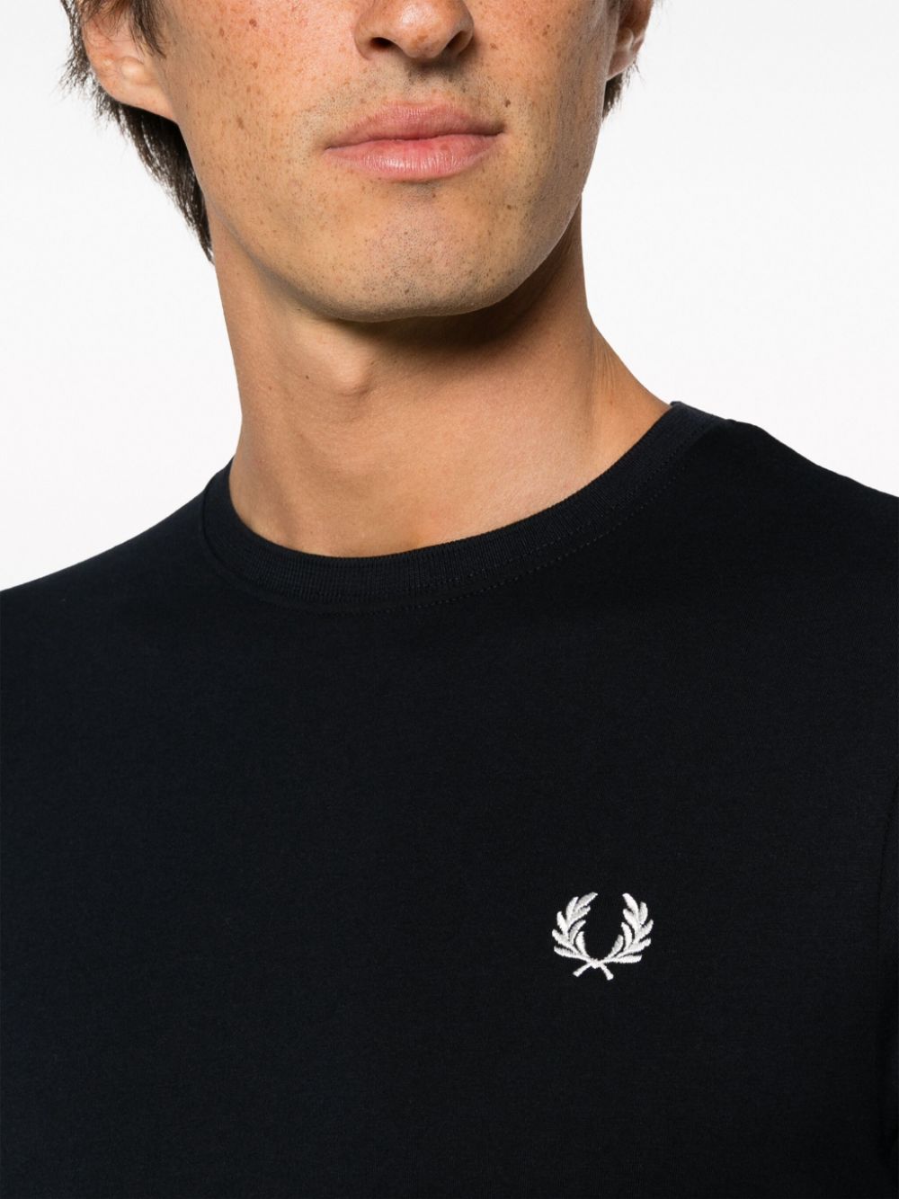 logo-embroidered cotton T-shirt