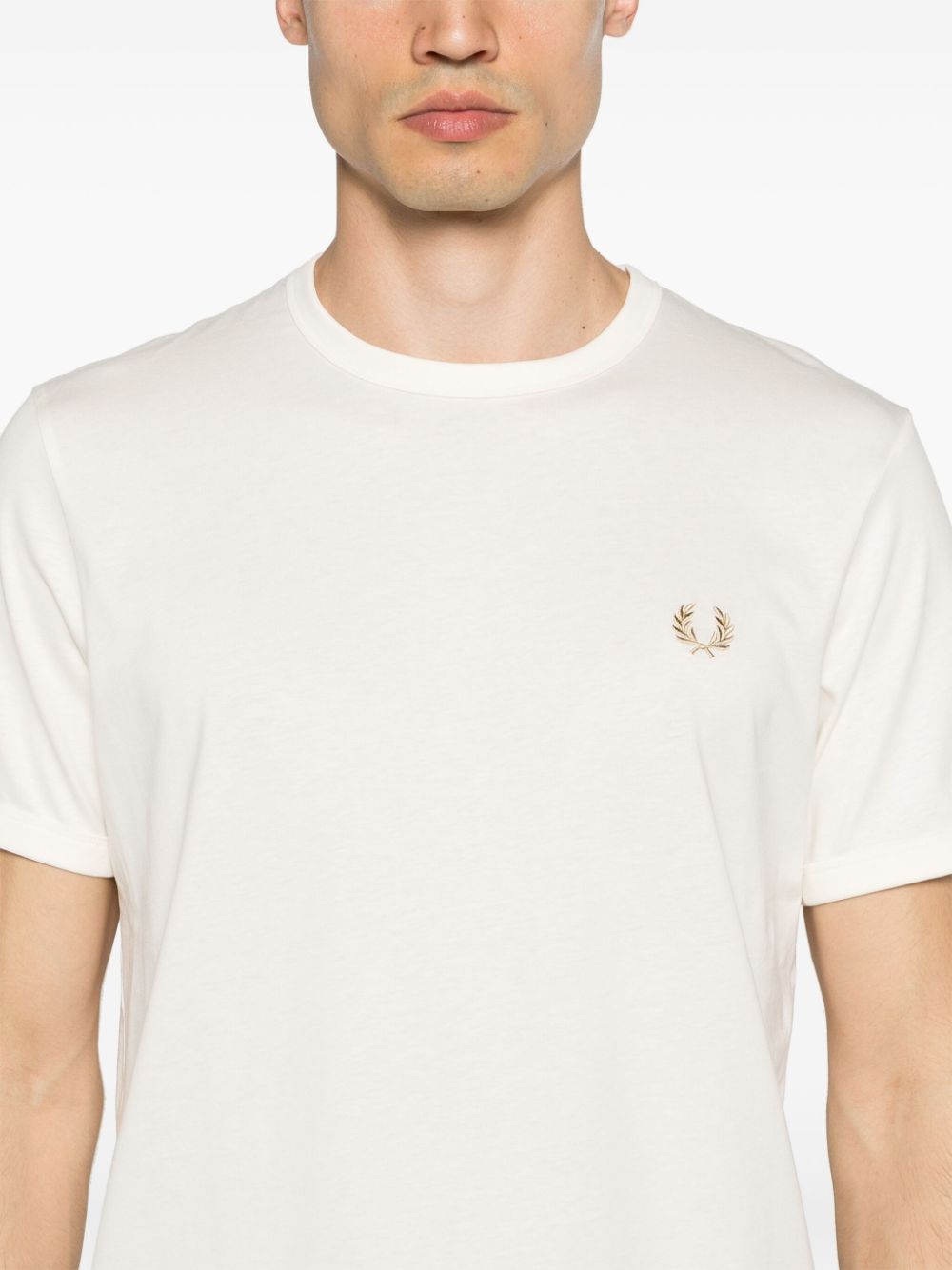 logo-embroidered cotton T-shirt