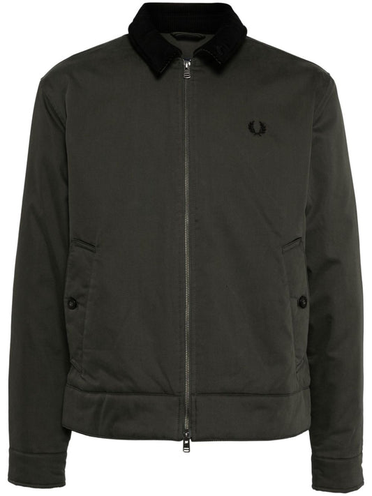 veste bomber zippée avec logo brodé