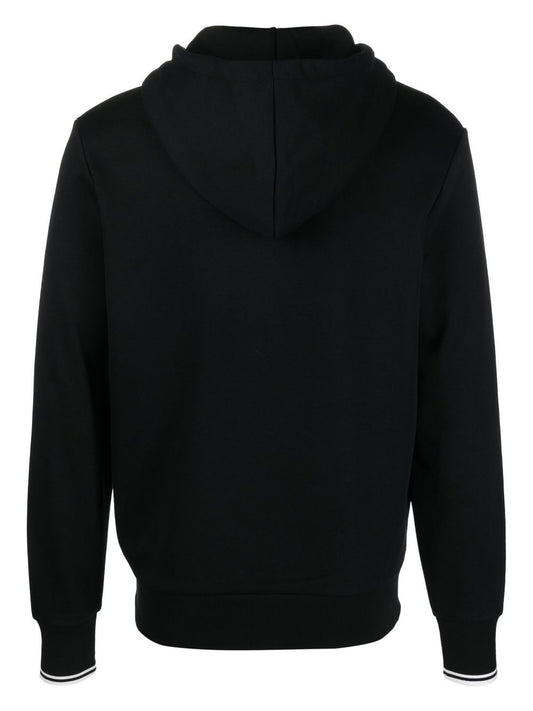 embroidered-logo detail hoodie