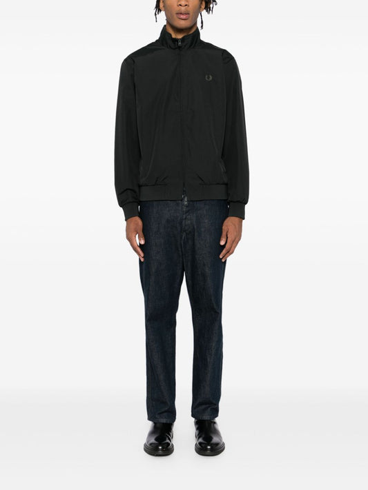 logo-embroidered jacket