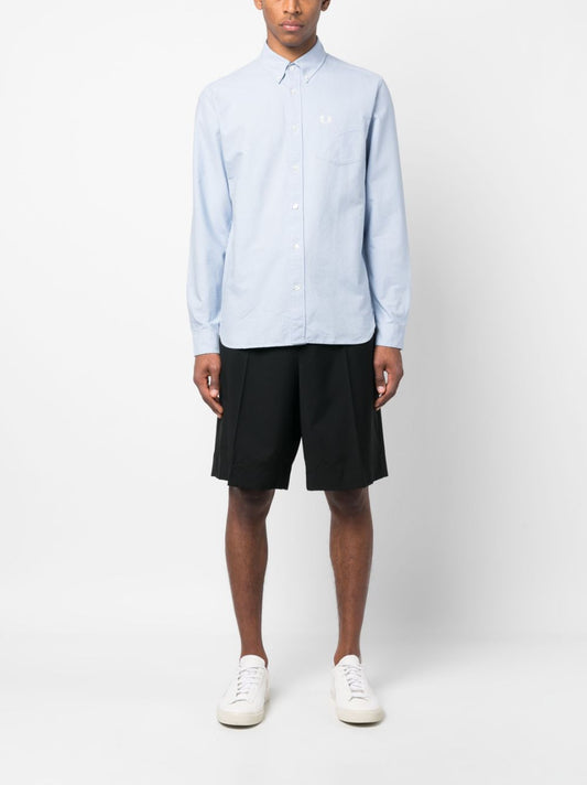 logo-embroidery cotton shirt