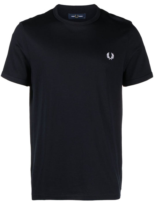 logo-embroidered cotton T-shirt