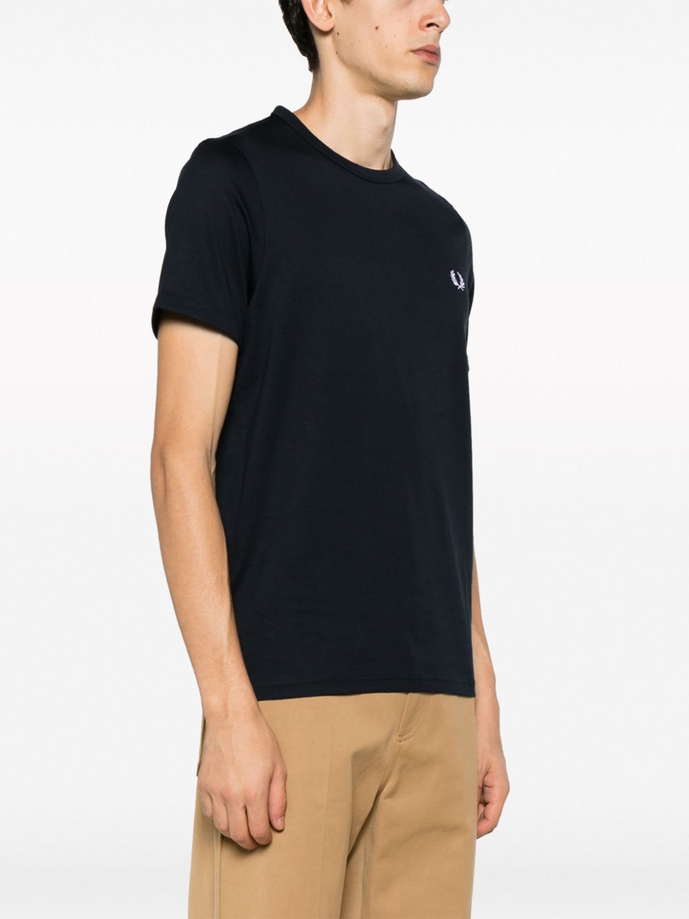logo-embroidered cotton T-shirt