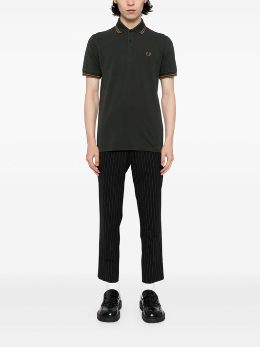 logo-embroidered cotton polo shirt