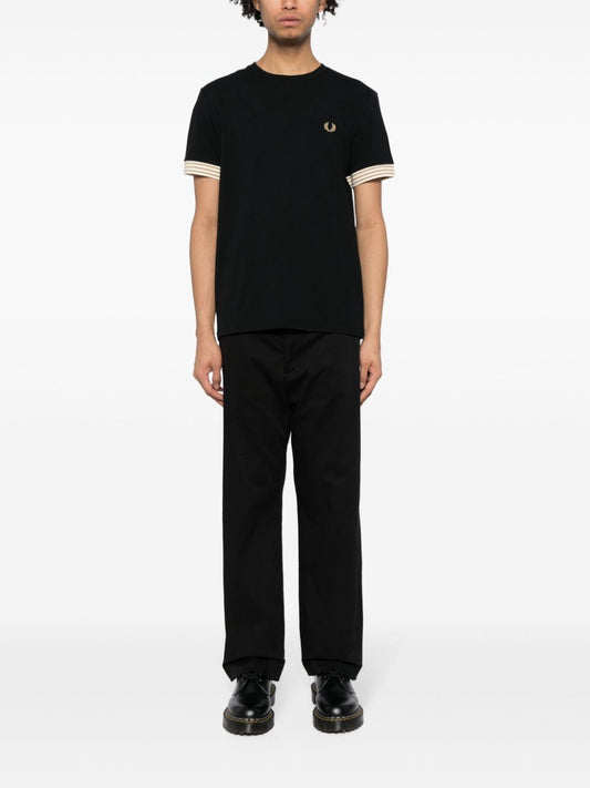 logo-embroidered cotton T-shirt
