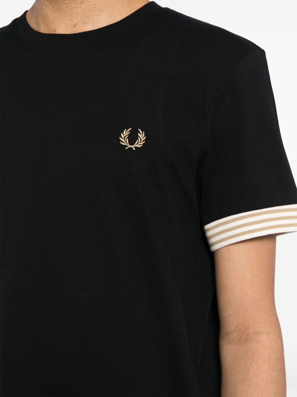 logo-embroidered cotton T-shirt