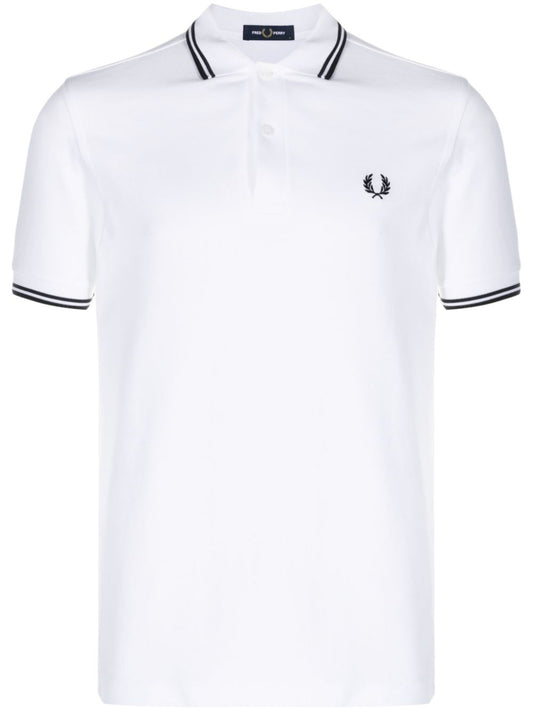 logo-embroidered cotton polo shirt
