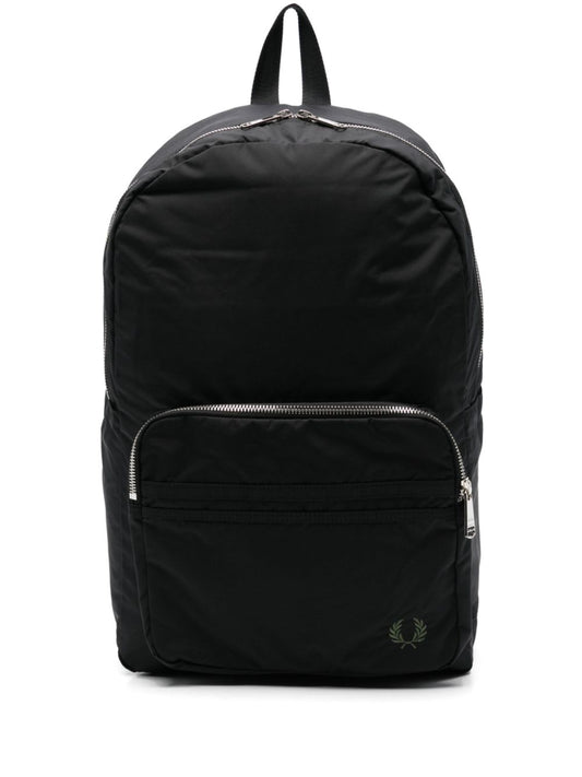 logo-embroidered backpack