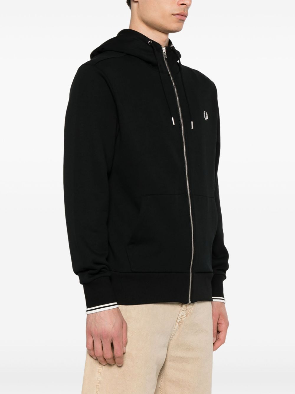 embroidered-logo zip-up jacket