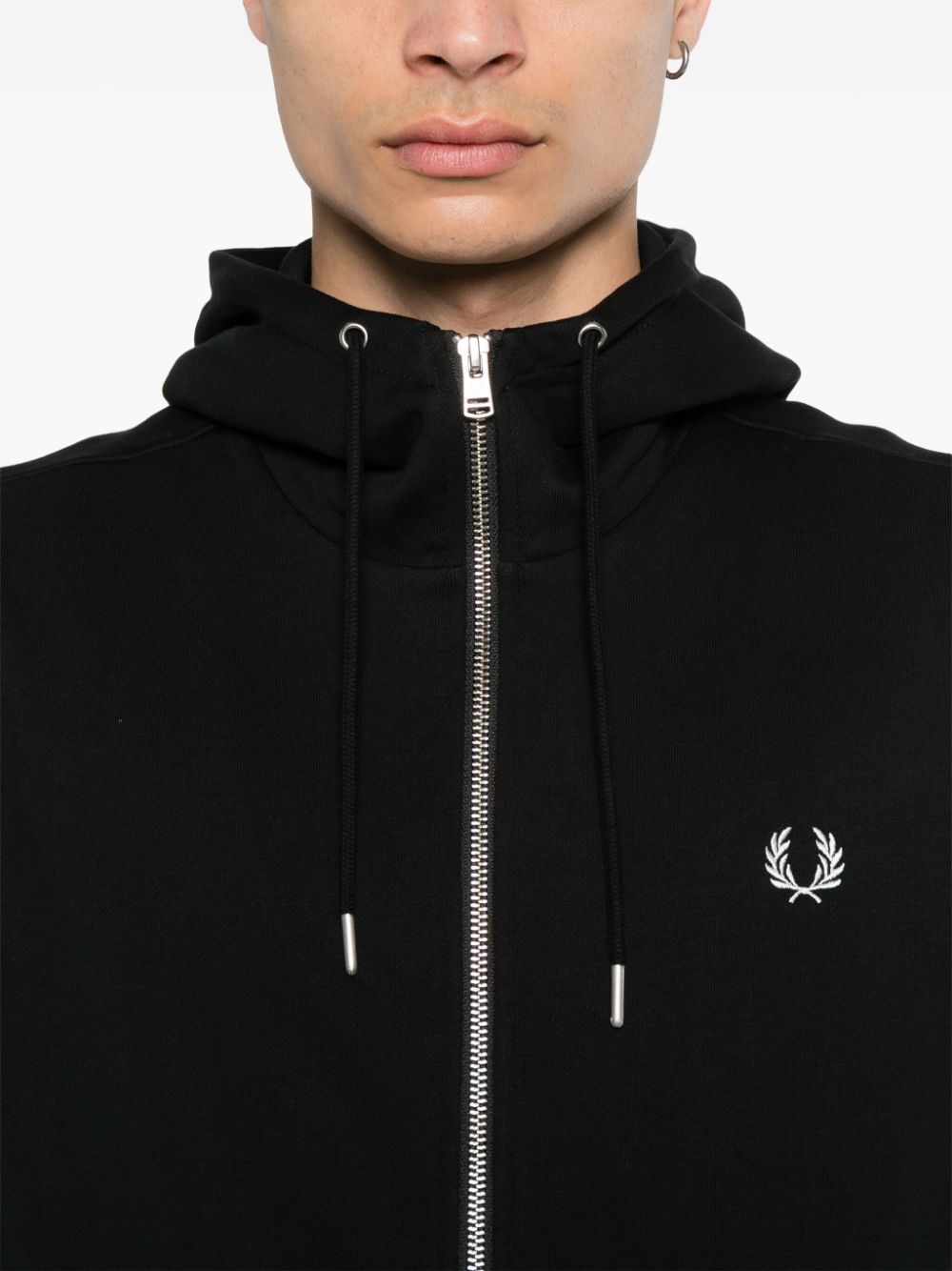embroidered-logo zip-up jacket