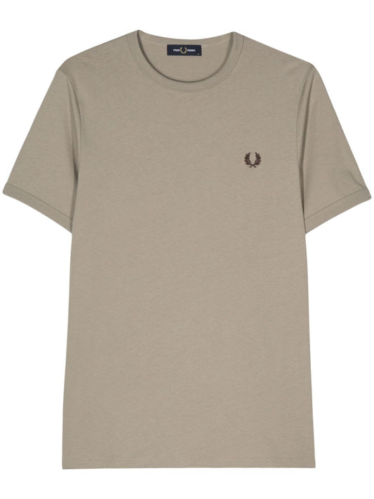 T-shirt en coton avec logo brodé