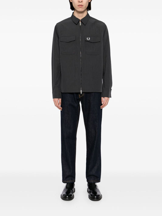zip-up shirt jacket
