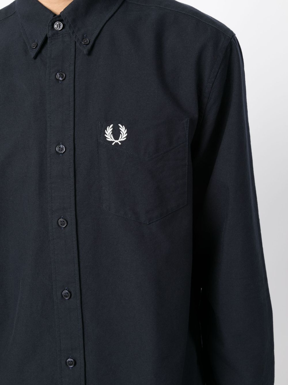 Oxford logo-embroidered cotton shirt