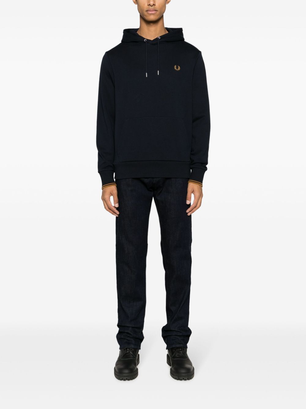 logo-print drawstring hoodie