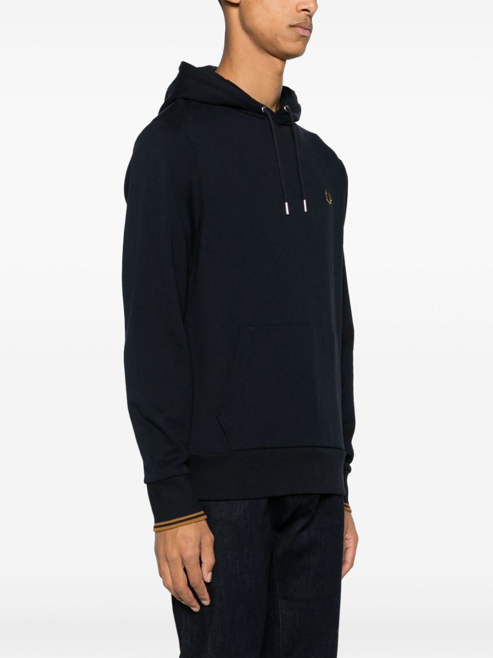 logo-print drawstring hoodie