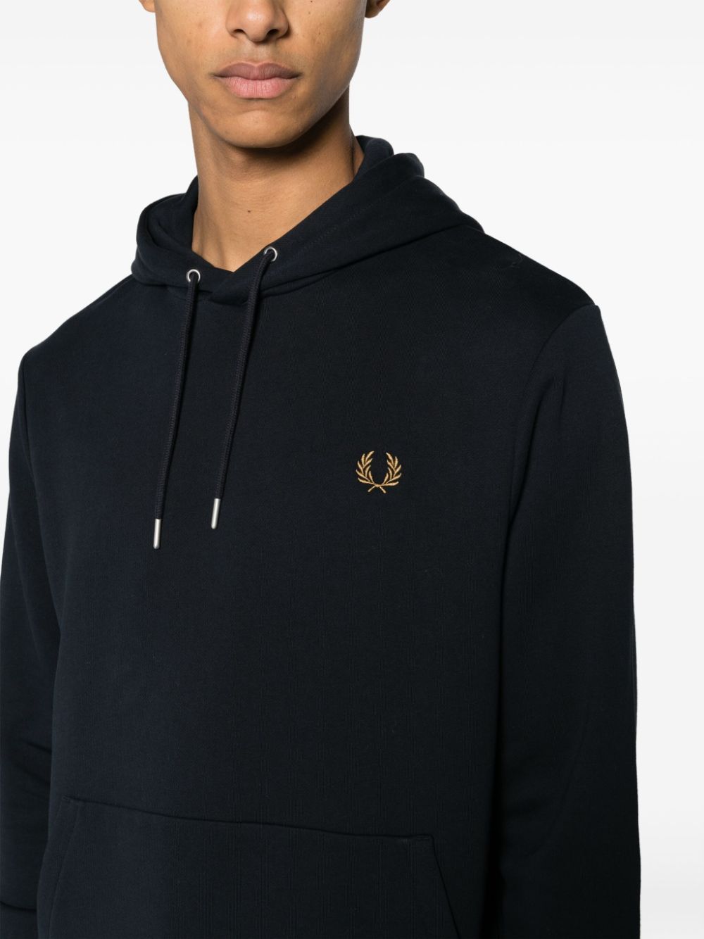 logo-print drawstring hoodie