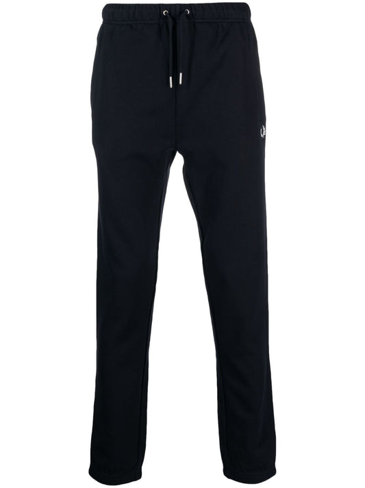 pantalon de survêtement en coton avec logo brodé
