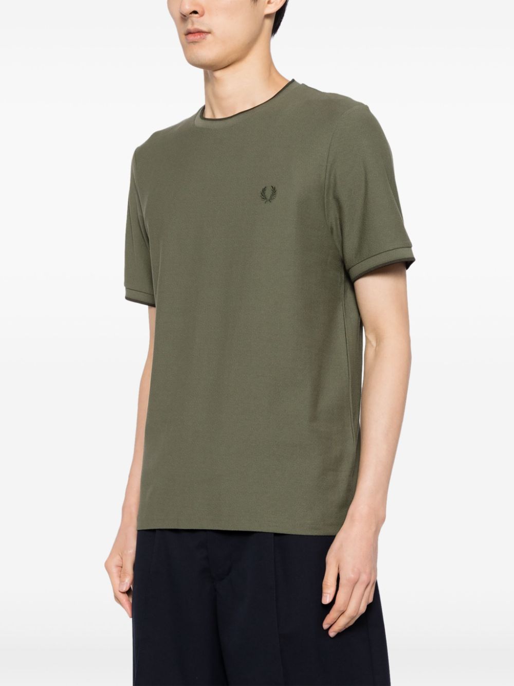 logo-embroidered t-shirt