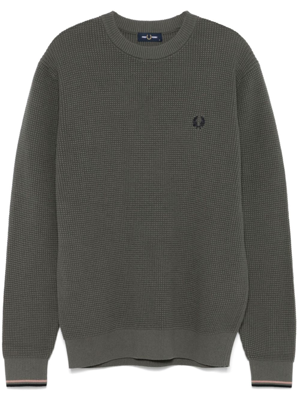 waffle-stitch sweater