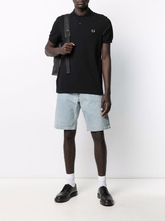 embroidered logo polo shirt