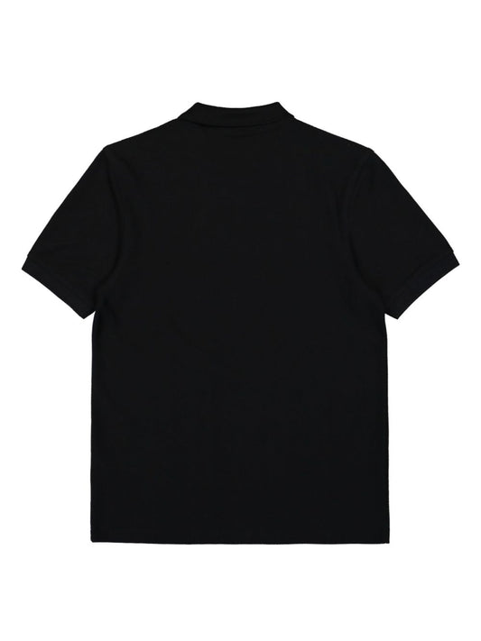 woven mesh relaxed-fit polo shirt