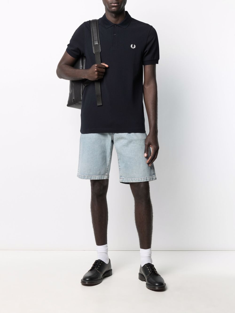 embroidered logo polo shirt