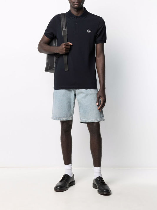 embroidered logo polo shirt