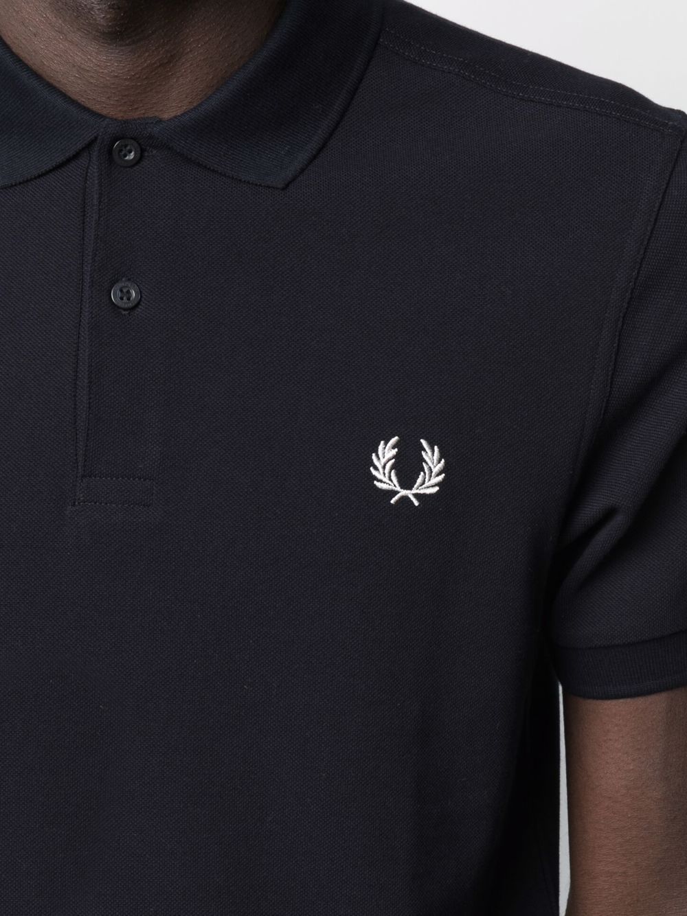 embroidered logo polo shirt