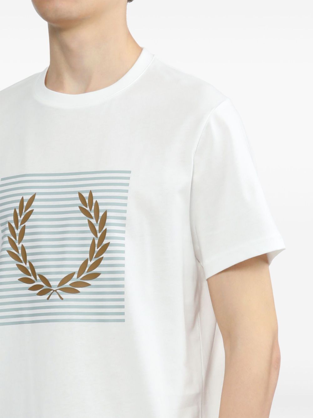 logo-flocked cotton T-shirt