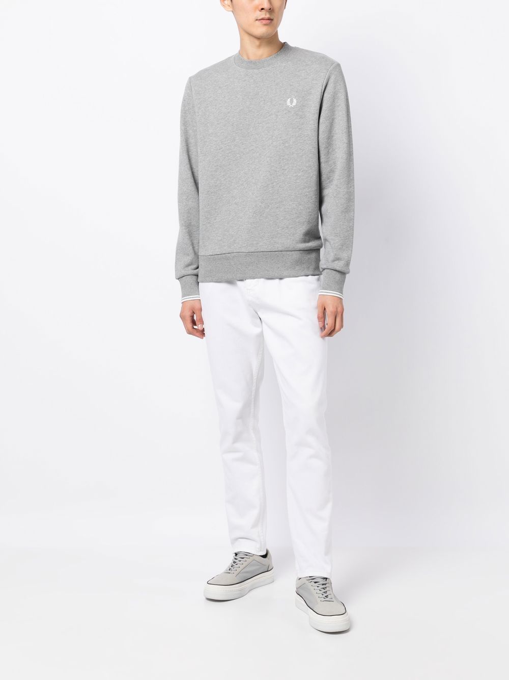 logo-embroidered cotton-blend sweatshirt
