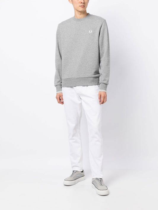 logo-embroidered cotton-blend sweatshirt